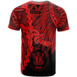 Alohawaii T-Shirt - Tee Niue Polynesian - Tribal Wave Tattoo Red | Alohawaii.co