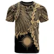 Alohawaii T-Shirt - Tee Marshall Islands Polynesian Custom Personalised - Tribal Wave Tattoo Gold | Alohawaii.co