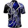 Alohawaii T-Shirt - Tee Palau Polo - Tribal Flower Special Pattern Blue Color | Alohawaii.co
