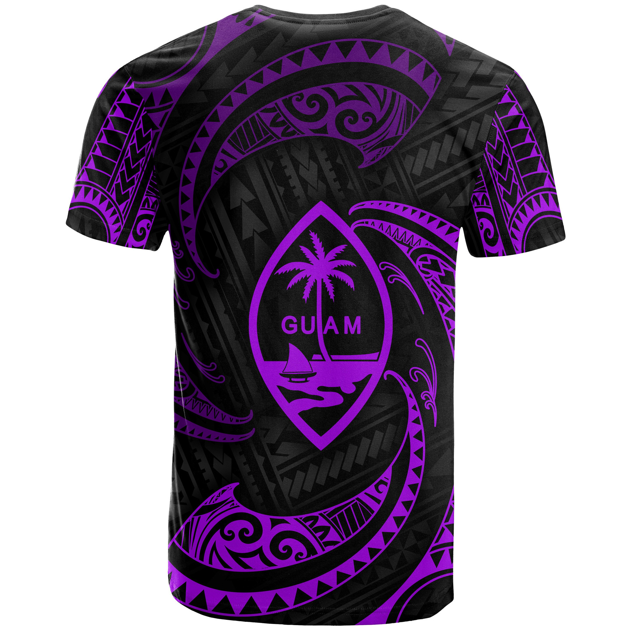 Alohawaii T-Shirt - Tee Guam Polynesian Custom Personalised - Purple Tribal Wave | Alohawaii.co