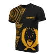 Alohawaii T-Shirt - Tee Pohnpei - Micronesian Pattern Gold Flash Style | Alohawaii.co