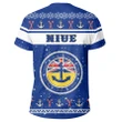 Alohawaii T-Shirt - Tee Niue Coat Of Arms Christmas - Blue - Christmas Style - J093
