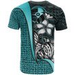 Alohawaii T-Shirt - Tee Yap Micronesian Turquoise - Turtle with Hook | Alohawaii.co