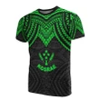 Alohawaii T-Shirt - Tee Kosrae - Micronesian Pattern Green Armor Style | Alohawaii.co