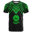 Alohawaii T-Shirt - Tee Tahiti - Polynesian Armor Style Green | Alohawaii.co