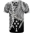 Alohawaii T-Shirt - Tee Kosrae Micronesia Custom Personalised - Tribal Wave Tattoo White | Alohawaii.co
