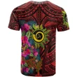 Alohawaii T-Shirt - Tee Polynesian - Vanuatu Symbols With Hibiscus Ver3 | Alohawaii.co