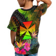 Alohawaii T-Shirt - Tee Wallis and Futuna Polynesian Personalised - Hibiscus and Banana Leaves - BN15