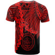 Alohawaii T-Shirt - Tee Palau Polynesian Custom Personalised - Tribal Wave Tattoo Red | Alohawaii.co