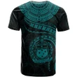Alohawaii T-Shirt - Tee Polynesian Samoa Personalised - Samoan Waves (Turquoise) | Alohawaii.co