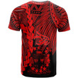 Alohawaii T-Shirt - Tee Fiji Polynesian Custom Personalised - Tribal Wave Tattoo Red | Alohawaii.co