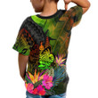 Alohawaii T-Shirt - Tee New Caledonia Polynesian Personalised - Hibiscus and Banana Leaves - BN15