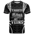 Alohawaii T-Shirt - Tee Tahiti - Blood Runs Through My Veins Style Black | Alohawaii.co