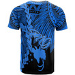 Alohawaii T-Shirt - Tee Papua New Guinea Polynesian Custom Personalised - Tribal Wave Tattoo Blue | Alohawaii.co