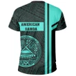 Alohawaii T-Shirt - Tee American Samoa Turquoise - Boba Style - AH - J14