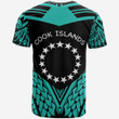 Alohawaii T-Shirt - Tee Cook Islands - Unique Eagle Feather Texture Black Blue | Alohawaii.co