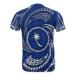 Alohawaii T-Shirt - Tee Chuuk Micronesia All Over - Blue Tribal Wave | Alohawaii.co