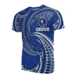 Alohawaii T-Shirt - Tee Chuuk Micronesia All Over - Blue Tribal Wave | Alohawaii.co
