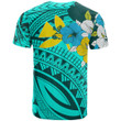 Alohawaii T-Shirt - Tee Hawaii - Polynesian Pattern Aquamarine Green Stone Color | Alohawaii.co