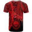 Alohawaii T-Shirt - Tee Chuuk Micronesia Custom Personalised - Tribal Wave Tattoo Red | Alohawaii.co