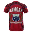Alohawaii T-Shirt - Tee Samoa - Polynesian Coat Of Arms - Gel Style - Red - J6