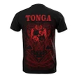 Alohawaii T-Shirt - Tee Tonga All Over - Tonga Coat Of Arms Polynesian Red Tribal Pattern | Alohawaii.co