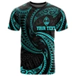 Alohawaii T-Shirt - Tee Guam Polynesian Custom Personalised - Neon Blue Tribal Wave | Alohawaii.co