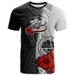 Alohawaii T-Shirt - Tee Federated States of Micronesia - Coat Of Arm With Hibiscus White | Alohawaii.co