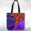 Alohawaii Bag - (Custom) Polynesian Plumeria Purple Tote Bag Personal Signature | Alohawaii.co