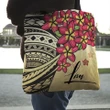 Alohawaii Bag - (Custom) Polynesian Plumeria Gold Tote Bag Personal Signature | Alohawaii.co