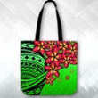 Alohawaii Bag - (Custom) Polynesian Plumeria Green Tote Bag Personal Signature A24