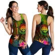 Alohawaii Tank Top - Women's Racerback Tank Federated States of Micronesia Polynesian Personalised s - Hibiscus and Banana Leaves - BN15
