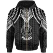 Alohawaii Clothing, Zip Hoodie Palau, Polynesian Armor Style Black | Alohawaii.co
