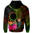 Alohawaii Clothing, Zip Hoodie Cook Islands Polynesian, Hibiscus and Banana Leaves | Alohawaii.co