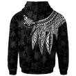 Alohawaii Clothing, Zip Hoodie Tuvalu Personalised, Polynesian Wings (White) | Alohawaii.co