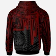 Alohawaii Clothing, Zip Hoodie Samoa Personalised, Samoa Seal With Polynesian Pattern In Heartbeat Style (Red) | Alohawaii.co