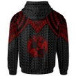 Alohawaii Clothing, Zip Hoodie Tonga, Polynesian Armor Style Red | Alohawaii.co