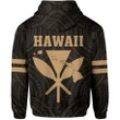 Alohawaii Clothing, Zip Hoodie Hawaii Gold, Boba Style | Alohawaii.co