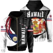 Alohawaii Clothing, Zip Hoodie Hawaii Polynesian Coat Of Arms Ball Style | Alohawaii.co