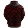 Alohawaii Clothing, Zip Hoodie New Zealand, Maori Mask Pullover Red A065 | Alohawaii.co