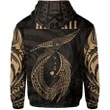 Alohawaii Clothing, Zip Hoodie Cook Islands Personalised, Polynesian Wings (Golden) | Alohawaii.co