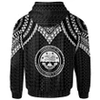 Alohawaii Clothing, Zip Hoodie Federated States Of Micronesia, Polynesian Armor Style Black | Alohawaii.co