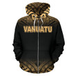 Alohawaii Clothing, Zip Hoodie Vanuatu Polynesian, Gold Fog | Alohawaii.co