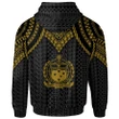 Alohawaii Clothing, Zip Hoodie Samoa Custom Personalised, Polynesian Armor Style Gold | Alohawaii.co