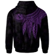 Alohawaii Clothing, Zip Hoodie Polynesian Hawaii, Polynesian Wings (Purple) | Alohawaii.co