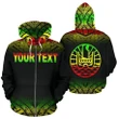 Alohawaii Clothing, Zip Hoodie Tahiti Polynesian All Over Custom Personalised, Reggae Fog | Alohawaii.co