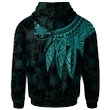 Alohawaii Clothing, Zip Hoodie Tuvalu, Polynesian Wings (Turquoise) | Alohawaii.co