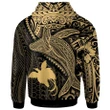 Alohawaii Clothing, Zip Hoodie Papua New Guinea, Humpback Whale & Coat of Arms Gold | Alohawaii.co