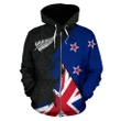 Alohawaii Clothing, Zip Hoodie New Zealand Special Grunge Flag | Alohawaii.co