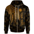 Alohawaii Clothing, Zip Hoodie Marshall Islands Personalised, Polynesian Wings (Golden) | Alohawaii.co
